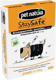 Stay Safe 15-30kg Αντιπαρασιτική Αμπούλα Σκύλου 3ml 3τμχ Pet Natura