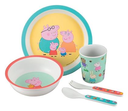 Σετ Φαγητού Peppa από Μελαμίνη Πολύχρωμο 5τμχ Petit Jour Paris