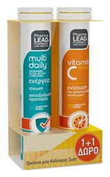 Multi Daily & Vitamin C 1000mg Πολυβιταμίνη Πορτοκάλι 2τμχ Pharmalead