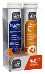 Promo Hydro Energy Ηλεκτρολύτες Λεμόνι 20 Αναβράζοντα Δισκία & Vitamin C 1000mg Πορτοκάλι 20 Αναβράζοντα Δισκία Pharmalead
