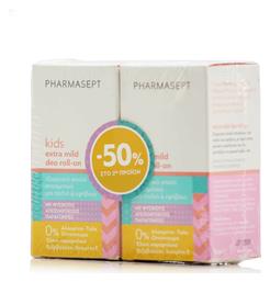 Pharmasept Kids Extra Mild Αποσμητικό σε Roll-On Χωρίς Αλουμίνιο 2x50ml