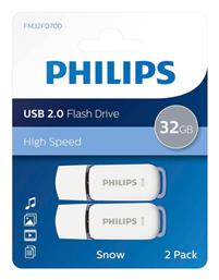 2-pack 32GB USB 2.0 Γκρι Philips