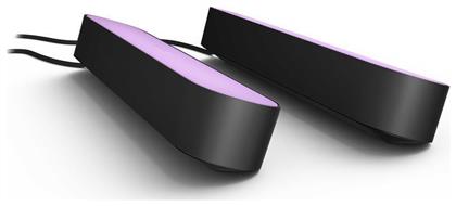 Hue White And Color Ambiance Play Light Bar Double Pack Διακοσμητικό Φωτιστικό με Φωτισμό RGB Μπάρα LED Μαύρο 2τμχ Philips