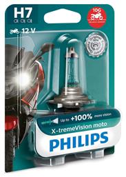 Λάμπα Μοτοσυκλέτας X-tremeVision Moto +130% H7 Αλογόνου 12V 55W 1τμχ Philips