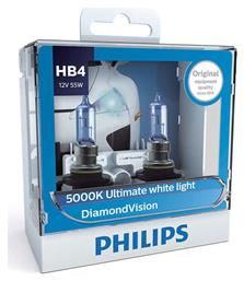 Λάμπες Αυτοκινήτου & Μοτοσυκλέτας DiamondVision HB4-9006 Αλογόνου 5000K 12V 55W 2τμχ Philips