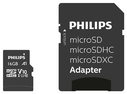 microSDHC 16GB Class 10 U1 V10 A1 UHS-I Philips