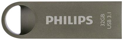 Moon 32GB USB 3.1 Stick Ασημί Philips