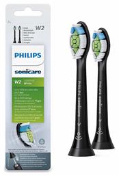 Sonicare W2 Optimal White Standard Ανταλλακτικές Κεφαλές για Ηλεκτρική Οδοντόβουρτσα Black HX6062/13 2τμχ Philips