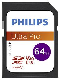 Ultra Pro SDXC 64GB Class 10 U3 V30 A1 UHS-I Philips