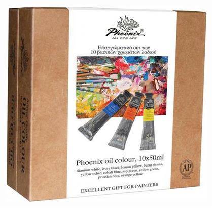 Επαγγελματικό Σετ Λαδομπογιές 50ml 10τμχ Phoenix Arts