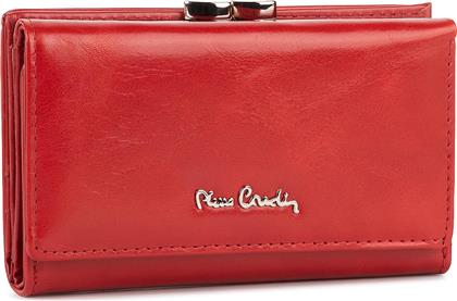 Pierre Cardin Line Μεγάλο Δερμάτινο Γυναικείο Πορτοφόλι Κόκκινο