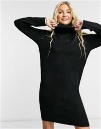 Pimkie roll neck jumper dress in black από το Asos