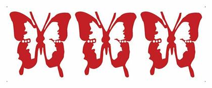 Προσοχή Τζάμι/Πεταλούδα Πινακίδα Ασφάλειας Σετ 3τμχ 75x20εκ. Ergo