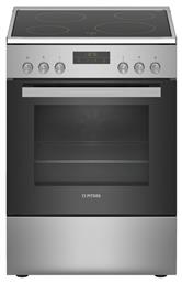 Ελεύθερη με Κεραμικές Εστίες Inox PHN039150 Pitsos
