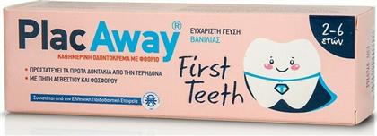 PlacAway Οδοντόκρεμα First Teeth 50ml με Γεύση Βανίλια για 2+ χρονών από το Pharm24
