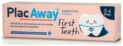 Οδοντόκρεμα First Teeth 50ml με Γεύση Βανίλια για 2+ χρονών PlacAway