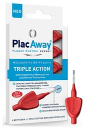 Triple Action Μεσοδόντια Βουρτσάκια 0.5mm Κόκκινα 6τμχ PlacAway