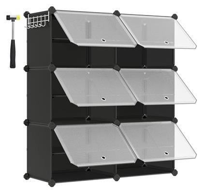 Πλαστική με 6 Ράφια Γκρι 80x30x94cm LPC033B01 - Songmics