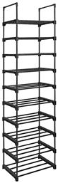 Πλαστική Παπουτσοθήκη με 10 Ράφια Black Μ45xΠ30xΥ174cm - Songmics