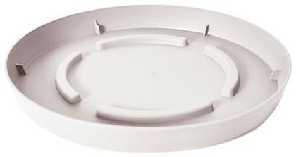 10.01.00D23FW Στρογγυλό Πιάτο Γλάστρας Floral White 23x23cm Plastona