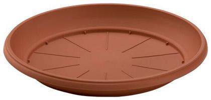 242 Στρογγυλό Πιάτο Γλάστρας σε Καφέ Χρώμα 23x23cm Plastona