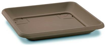 Corfu Τετράγωνο Πιάτο Γλάστρας Spicy Brown 36x36cm Plastona