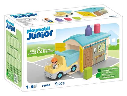 Junior Ανατρεπόμενο Φορτηγό με Εργάτη για 1-4 ετών Playmobil
