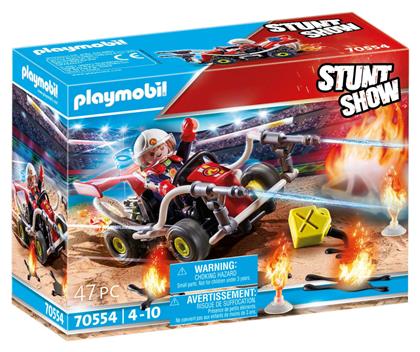 Stunt Show Καρτ με Πυροσβεστικό Όχημα για 4-10 ετών Playmobil