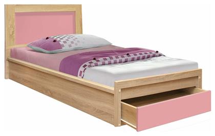 Playroom Παιδικό Κρεβάτι Μονό με Αποθηκευτικό Χώρο Ροζ για Στρώμα 90x190cm - HomeMarkt