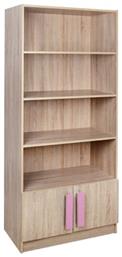 Playroom Βιβλιοθήκη Δαπέδου Ξύλινη Sonama-Pink 80x35x180cm - HomeMarkt