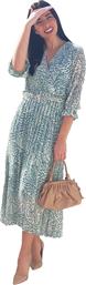 Πλισέ Φλοράλ φόρεμα με ζώνη Dorris - MissReina - SP20AG-58794 από το Miss Reina