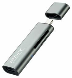Card Reader Type-C για SD/microSD Ασημί PNY