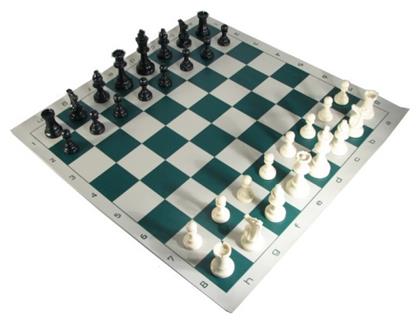 Σκάκι Αναδιπλούμενο Ρολό με Πιόνια 43x43cm Pokeritems