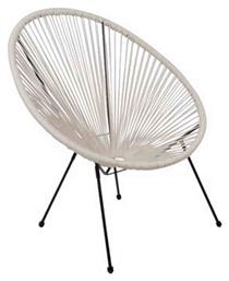 Πολυθρόνα Acapulco Λευκή 73x76x89εκ. Woodwell