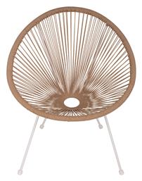 Πολυθρόνα Εξωτερικού Χώρου Rattan Acapulco Μπεζ 71x73x77εκ. HomeMarkt