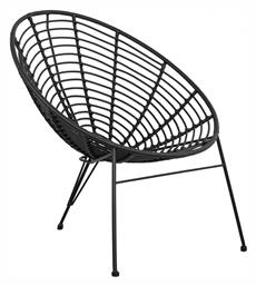 Πολυθρόνα Εξωτερικού Χώρου Rattan Allegra Μαύρη 73x83x86εκ. HomeMarkt