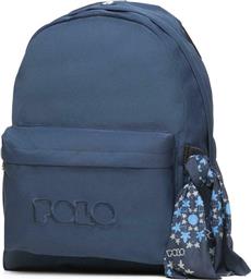 Polo Original 600D Σχολική Τσάντα Πλάτης Γυμνασίου - Λυκείου σε Μπλε χρώμα Μ32 x Π18 x Υ40cm από το Delikaris-sport