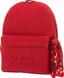 Polo Original 600D Σχολική Τσάντα Πλάτης Γυμνασίου - Λυκείου σε Κόκκινο χρώμα Μ32 x Π18 x Υ40cm από το Troumpoukis