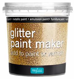 Χρώμα Τεχνοτροπίας Glitter Paint Maker 0.075kg Χρυσό Polyvine