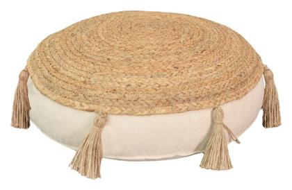 Πουφ Φυσικό-εκρού 40x40x7cm - Inart