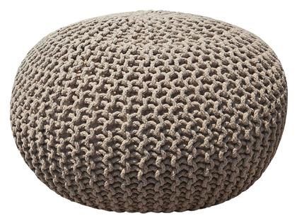 Πουφ Σκαμπό Beige 70x70x45cm - Le Blanc
