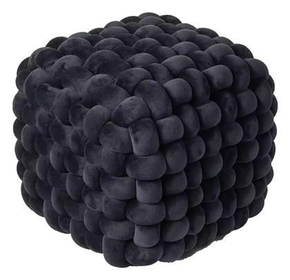 Πουφ Σκαμπό Black 43x43x40cm - Das Home