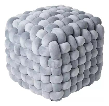 Πουφ Σκαμπό Grey 43x43x40cm - Das Home