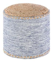 Πουφ Σκαμπό Knit Γαλάζιο 40x40x40cm - Liberta