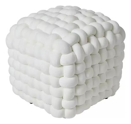 Πουφ Σκαμπό White 43x43x40cm - Das Home