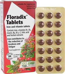 Salus Haus Floradix Tablets Οργανικός Σίδηρος, Βιταμίνες C & B Complex 84 ταμπλέτες