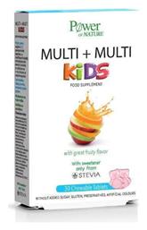 Multi Kids Stevia Βιταμίνη για Ενέργεια & Ανοσοποιητικό Φράουλα 30 μασώμενες ταμπλέτες Power Of Nature
