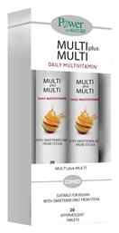 Multi Plus Multi Πολυβιταμίνη Ροδάκινο 2 x 20 αναβράζοντα δισκία Power Of Nature
