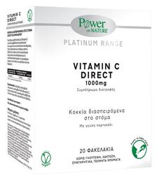 Platinum Range Vitamin C Direct Βιταμίνη 1000mg Πορτοκάλι 20 φακελίσκοι Power Of Nature
