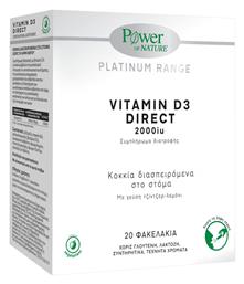 Platinum Range Vitamin D3 Direct Βιταμίνη 2000iu 20 φακελίσκοι Power Of Nature